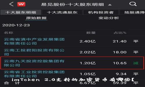 imToken 2.0支持的加密货币有哪些？