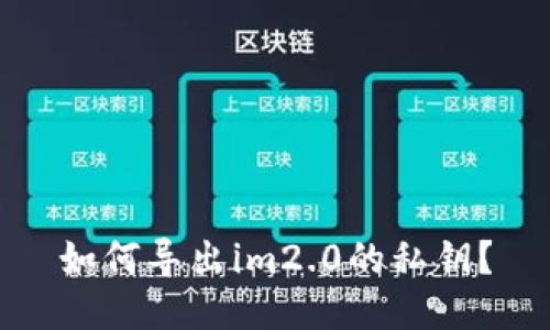 如何导出im2.0的私钥？